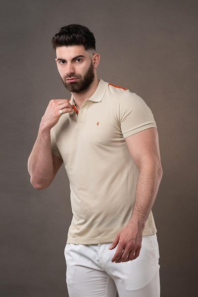 San&Fa Ανδρικό μπλουζάκι Polo Neck Slimfit