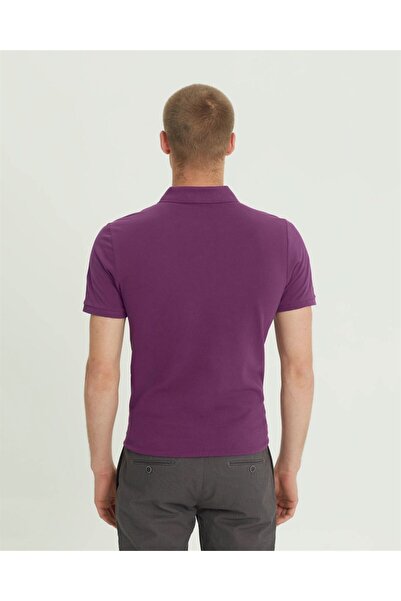 SÜVARİ Ανδρικό μπλουζάκι Cavalier Slim Fit Polo Collar Purple