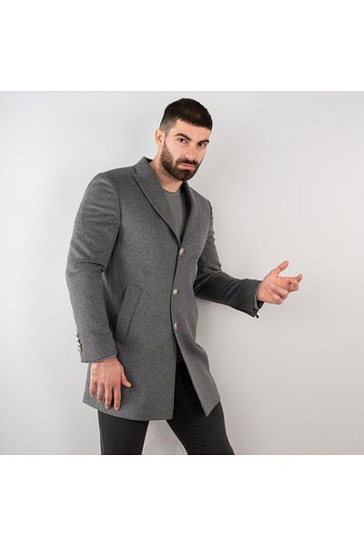 AKÇAYLAR Ανδρικό παλτό με κασμίρ Sir Regular Fit