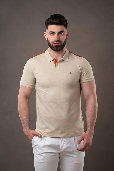 San&Fa Ανδρικό μπλουζάκι Polo Neck Slimfit