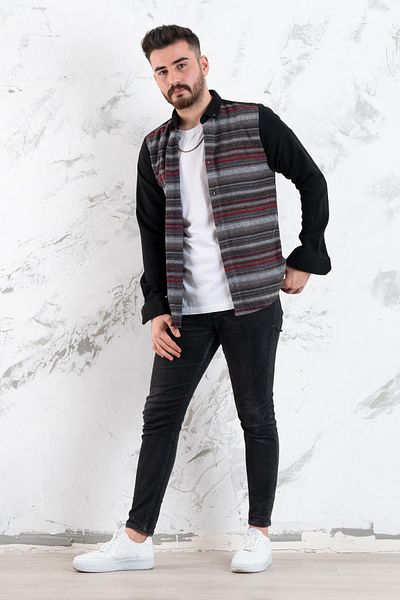 ADVANTE Slimfit Piece Patterned Men's Lumberjack Shirt