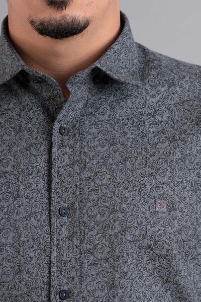 AKÇAYLAR Slimfit з візерунком шали, осіння сорочка для чоловіків