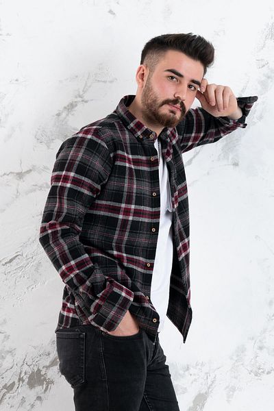 ADVANTE Ανδρικό καρό πουκάμισο ξυλοκόπο Slimfit
