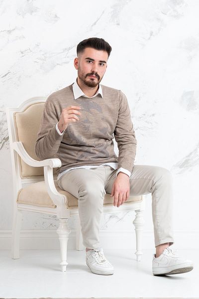 Ecer Ανδρικό πλεκτό πουλόβερ Slimfit Crew Neck
