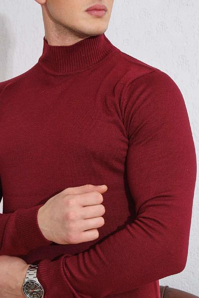 AKÇAYLAR Brng Half Fisherman Slimfit Lycra Men's Sweater