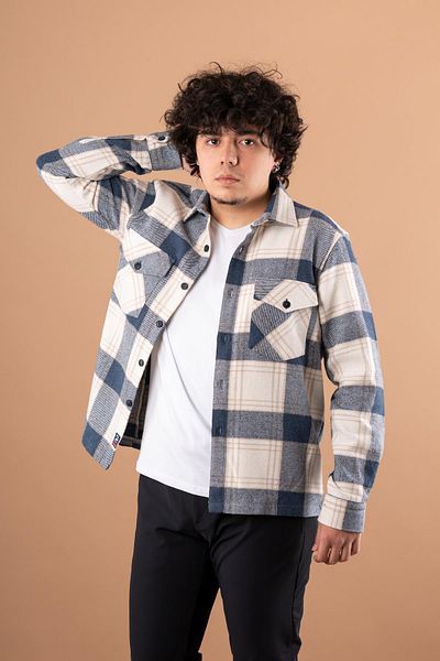 BİCAN Мъжка риза Bican Oversize с двоен джоб Lumberjack