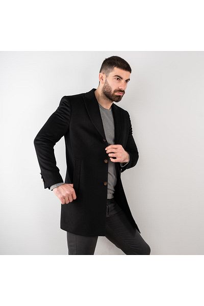 AKÇAYLAR Ανδρικό παλτό με κασμίρ Sir Regular Fit