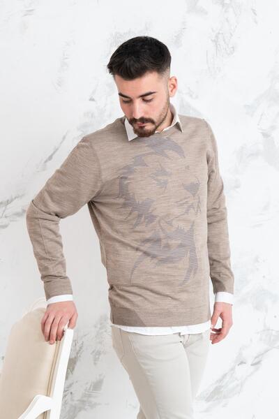 Ecer Slimfit Нульовий комір Тонкий чоловічий трикотажний светр