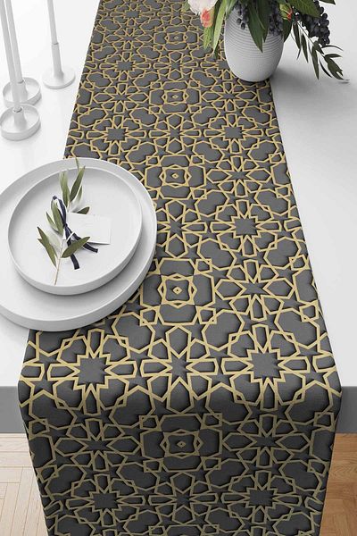 Pilloveland Runner Ramadan Mandala με σχέδιο Suede Woven 140*40 cm Ramadan Kareem