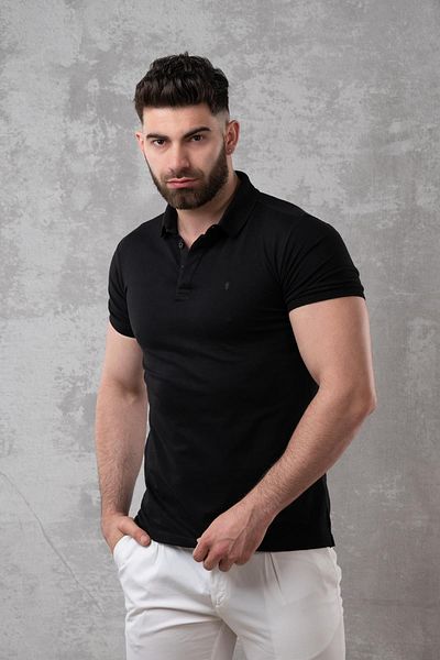 San&Fa Ανδρικό μπλουζάκι Polo Neck Slimfit