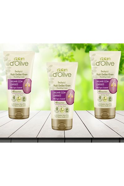 Dalan D'olive Organic Grape Seed - Tube Cream, 60 ml, 3 Pieces