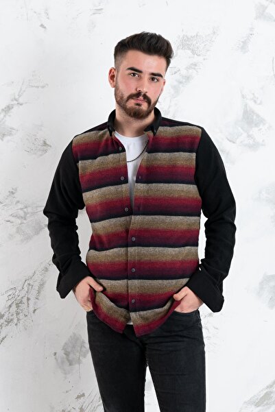 ADVANTE Слімфіт чоловіча сорочка з візерунком у вигляді деревини