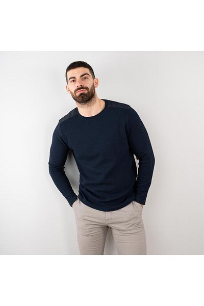 AKÇAYLAR Ανδρικό φούτερ Navy Blue Lycra