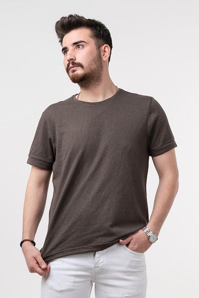 AKÇAYLAR Ανδρικό μπλουζάκι Slimfit Crew Neck