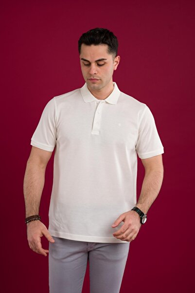 Ecer Регулярний крій Lacost Тканина Поло Комір Бавовняна чоловіча футболка