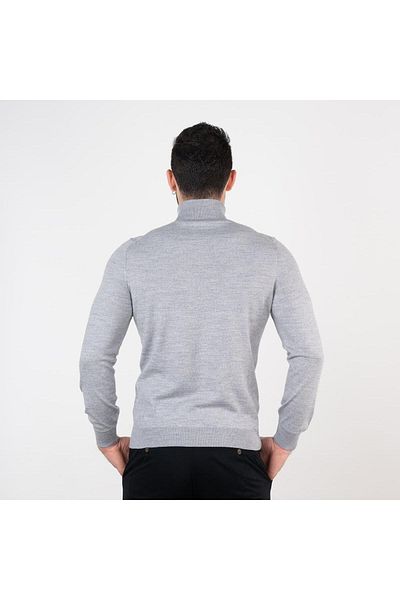 San&Fa Ανδρικό πλεκτό πουλόβερ Slimfit με ψηλό λαιμό