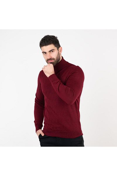 San&Fa Turtleneck Slimfit Men's Knitwear Sweater