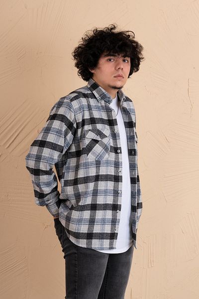 AKÇAYLAR Ανδρικό πουκάμισο ξυλοκόπος Mugi Casual Cut με διπλή τσέπη