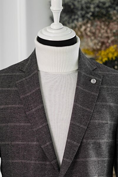 APARTRO Класичний крій, подвійний розріз, 4 кишені, зимовий картатий чоловічий піджак