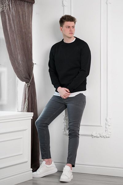 FBI Slimfit 3 Thread Fleece Inside Crew Neck Sweatshirt