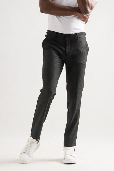 Ecer Slimfit Dobby Self-patterned Pipe Leg Winter Men's Fabric Trousers