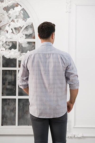 ADVANTE Широкий і зручний (БІЛЬШИЙ) крій з кишенями, тонкі смужки, комір на ґудзиках, класична чоловіча сорочка