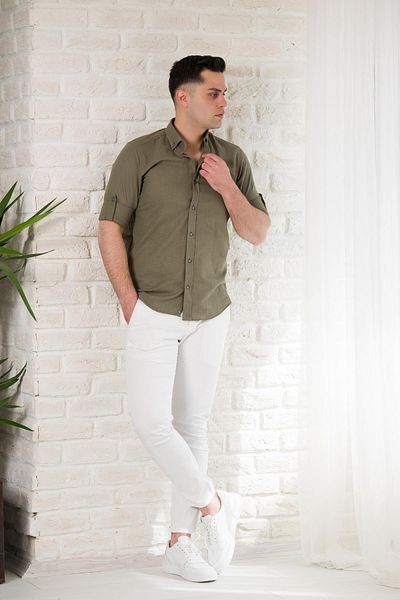 ADVANTE Ανδρικό πουκάμισο με κουμπιά με υφή Slimfit