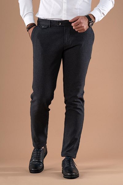 AKÇAYLAR Slimfit Χειμερινό Dobby Βαμβακερό παντελόνι Gabardine