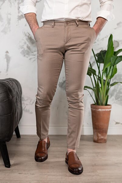 NOTRA بنطلون تشينو صيفي للرجال من Slimfit سكيني الساق