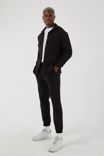 AKÇAYLAR Σετ αθλητικής φόρμας Regular Fit 3 Thread Inside Fleece Snap Closure με τσέπη και ελαστικά πόδια