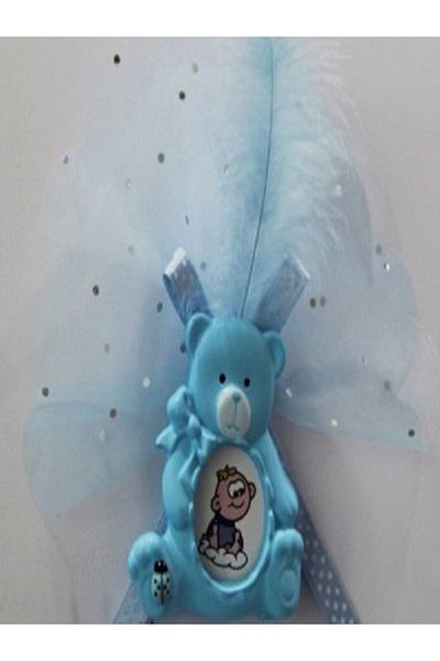Kazanabil BEARER PHOTO FRAME WITH MAGNET GIFT BABY CANDY BLUE
