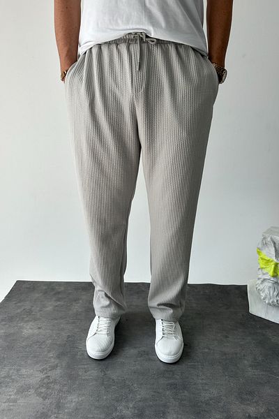 MADZEYMODA Ανδρικό Jogger με γκρι κορδόνι Baggy Fit Loose Fit
