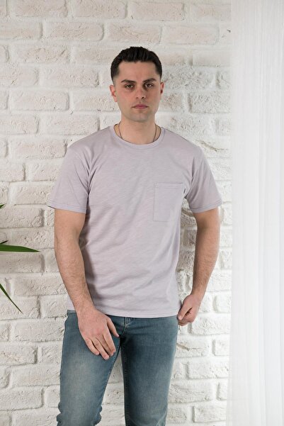 FBI Tricou de vară pentru bărbați din bumbac slimfit cu buzunare