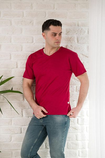 FBI Slimfit Ripped V-Neck Cotton Men's Summer T-shirt