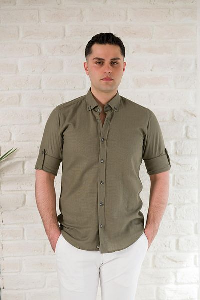 ADVANTE Ανδρικό πουκάμισο με κουμπιά με υφή Slimfit