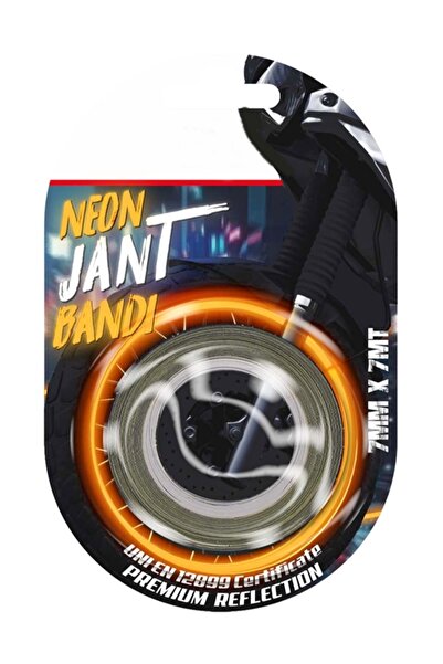 BANT EVİ Neon Jant Bandı Turuncu Araç Otomobil Motosiklet Parlayan Reflektörl...