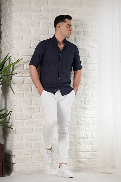 ADVANTE Ανδρικό πουκάμισο με κουμπιά με υφή Slimfit