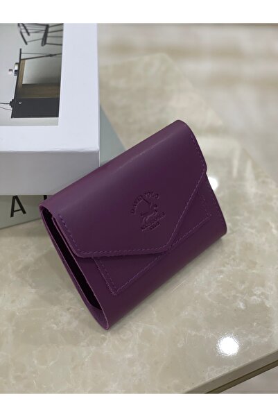 PurpleART Portofel de damă cu clapetă, cu sigla blocată, cu compartiment pent...