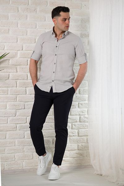 ADVANTE Ανδρικό πουκάμισο με κουμπιά με υφή Slimfit