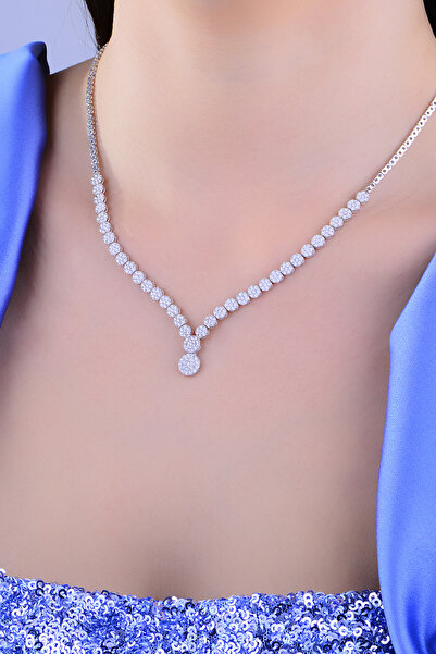 BARIŞ TAKI 925 Ayar Gümüş Pırlanta Montör Su Yolu Kolye