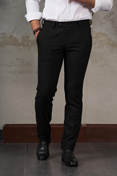 Ecer Regular Fit Yan Cep Boru Paça Erkek Kışlık Kumaş Pantolon