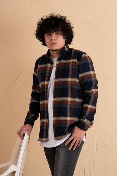 AKÇAYLAR Мъжка карирана риза Mugi Slimfit