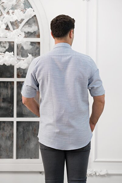 ADVANTE Сlimfit Складний рукав з козирком та коміром на ґудзиках Чоловіча сорочка