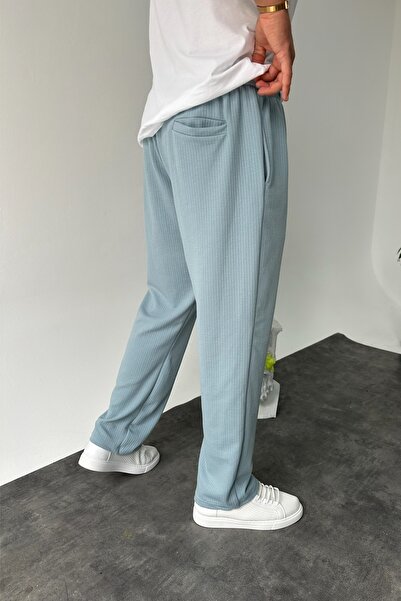 MADZEYMODA Baggy Fit Baggy Fit Men's Blue Corded Jogger