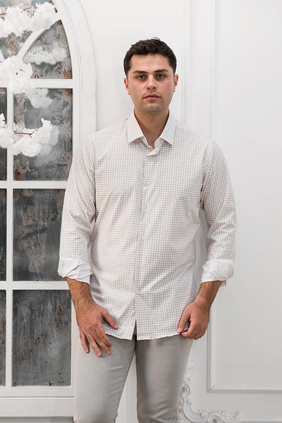 ADVANTE Καρό Slimfit Μακρυμάνικο Ανδρικό Πουκάμισο