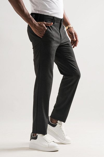 Ecer Slimfit Dobby Self-patterned Pipe Leg Winter Men's Fabric Trousers