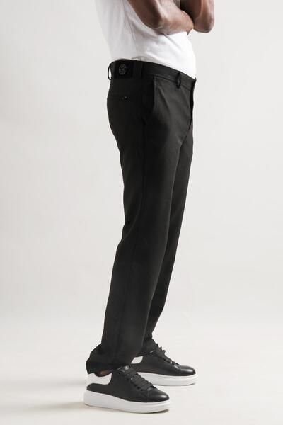 Ecer Slimfit Armürlü Kendinden Desenli Boru Paça Kışlık Erkek Kumaş Pantolon