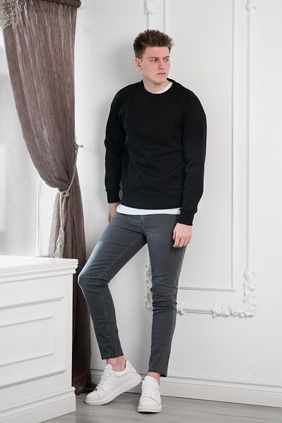 FBI Slimfit 3 Thread Fleece Inside Crew Neck Sweatshirt