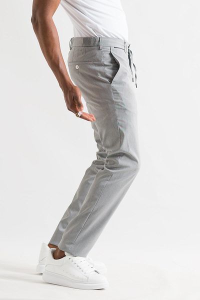 Ecer Slimfit Λεπτό καλοκαιρινό υφασμάτινο παντελόνι Jogger με ελαστική μέση και κλωστή