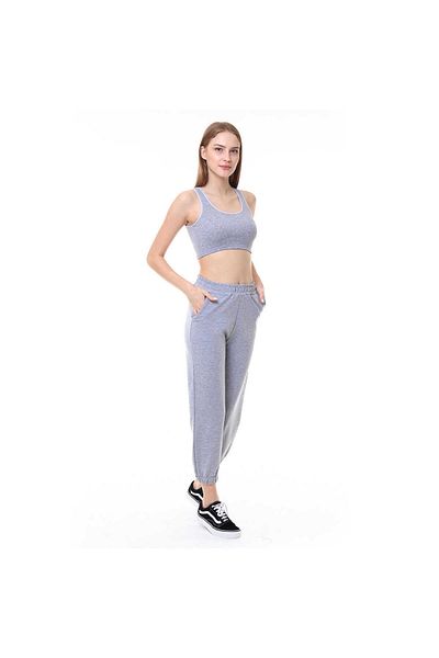 Miss Puddra Gray Loose Cut Jogger Women's Tracksuit - Single Bottom